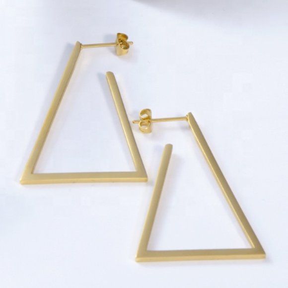 NEW 18K Gold Plated Stainless Steel Earring - Picture 3 of 3